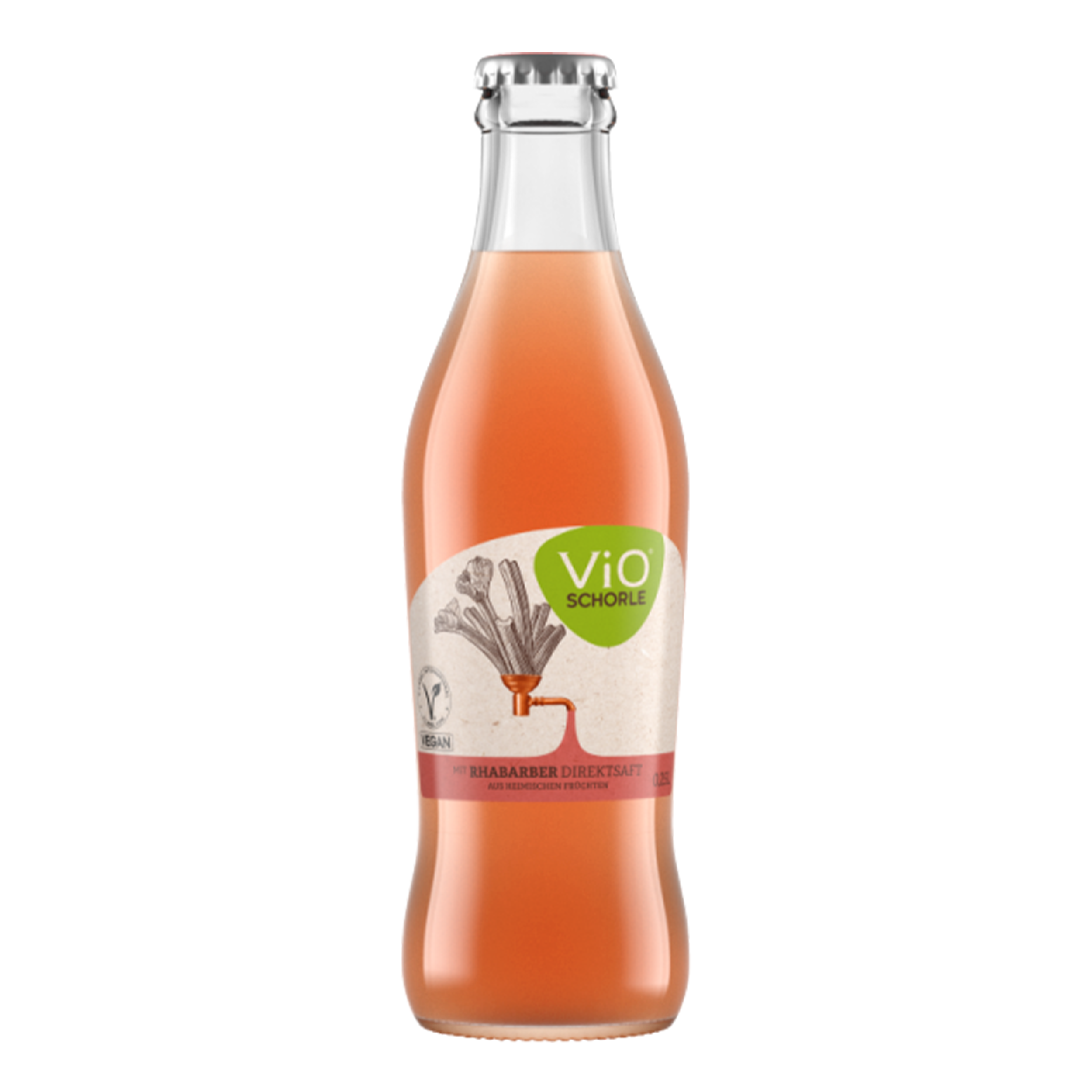 Vio Schorle Rhabarber 0,25 L Glasflasche