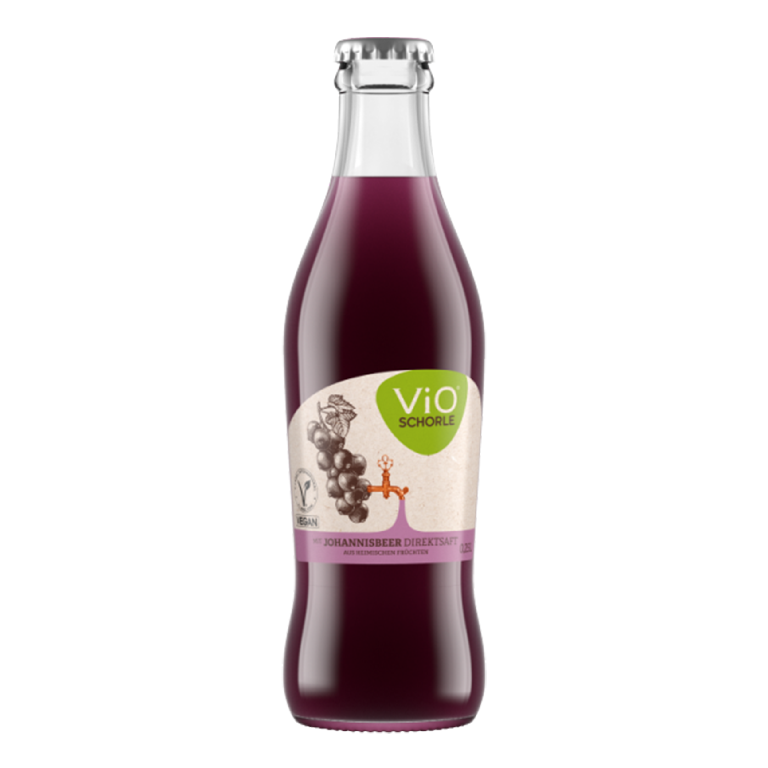 Vio Schorle Johannisbeere 0,25 L Glasflasche