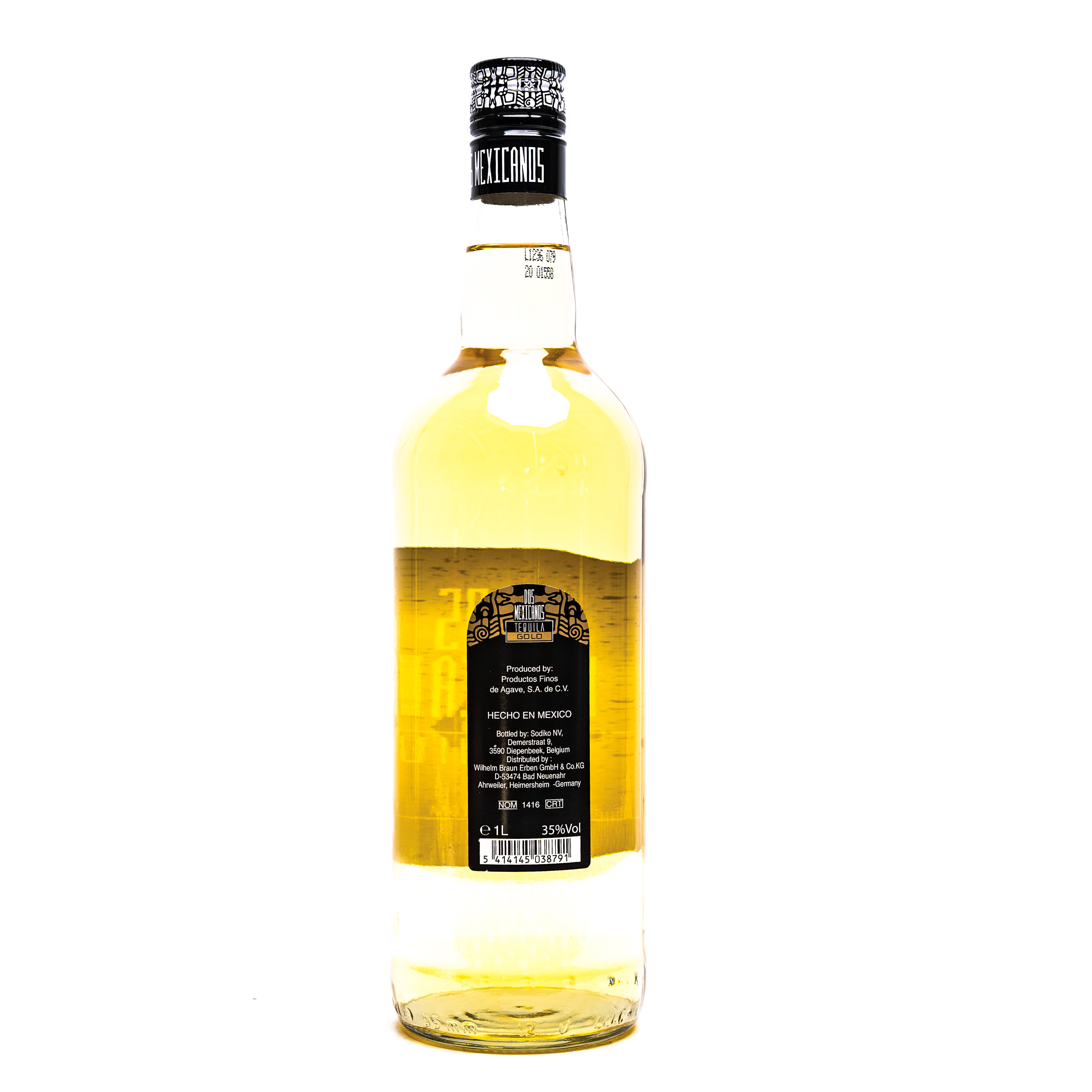 Dos Mexicanos Tequila Gold 1,0 L